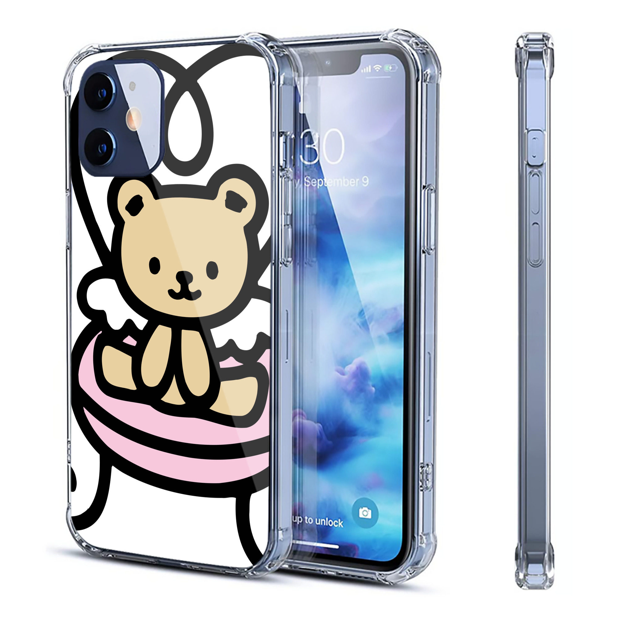 （画像用） Hello Kitty ハローキティ 【iPhone 12シリーズ対応】透明スマホケース（クリアソフトケース）